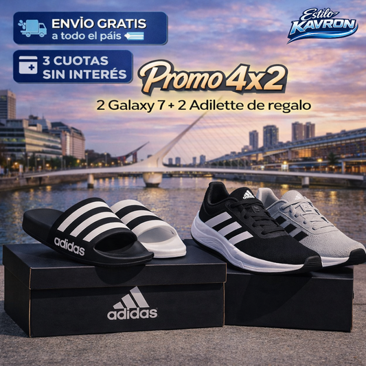 PROMO 4X2 GALAXY 7 + 2 ADILETTE DE REGALO